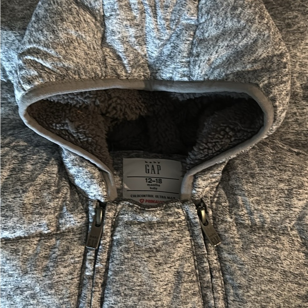 GAP Heather Gray bear Ears hooded snow suit